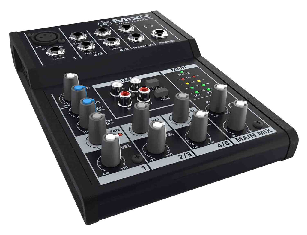 Mackie Mix5 5-Channel Compact Mixer With 2 Stereo 1/4" Line Inputs