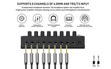 Charger l'image dans la galerie, MR DJ Microamp HA800 Ultra-compact 8-channel stereo headphone amplifier