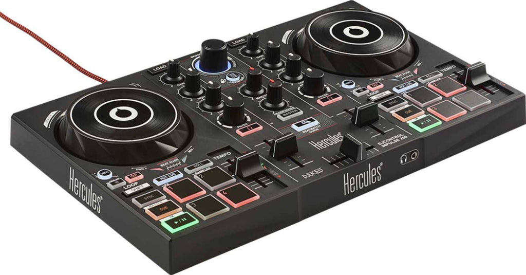 Hercules Inpulse 200 2-Channel DJ Controller - Built-In Audio Interface