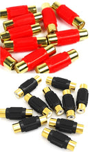 Charger l&#39;image dans la galerie, Absolute FF100-20 20 Pack Audio Video Gold RCA Female to Female Coupler Adapter