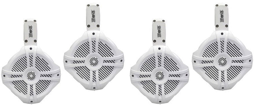 2 Absolute MPS65W Wake Board Speakers Marine RV 6.5" 400W Wake Tower POD Enclosure Speaker