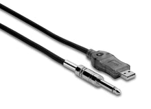 Charger l&#39;image dans la galerie, Hosa USQ-110, TRACKLINK Guitar USB Interface 1/4-inch TS Male to USB Type A - 10 Feet