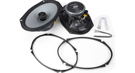 2 Alpine S2-S69 260 Watts S-Series 6x9" 2-Way Hi-Res Car Audio Coaxial Speakers & KIT10 Installation AMP Kit