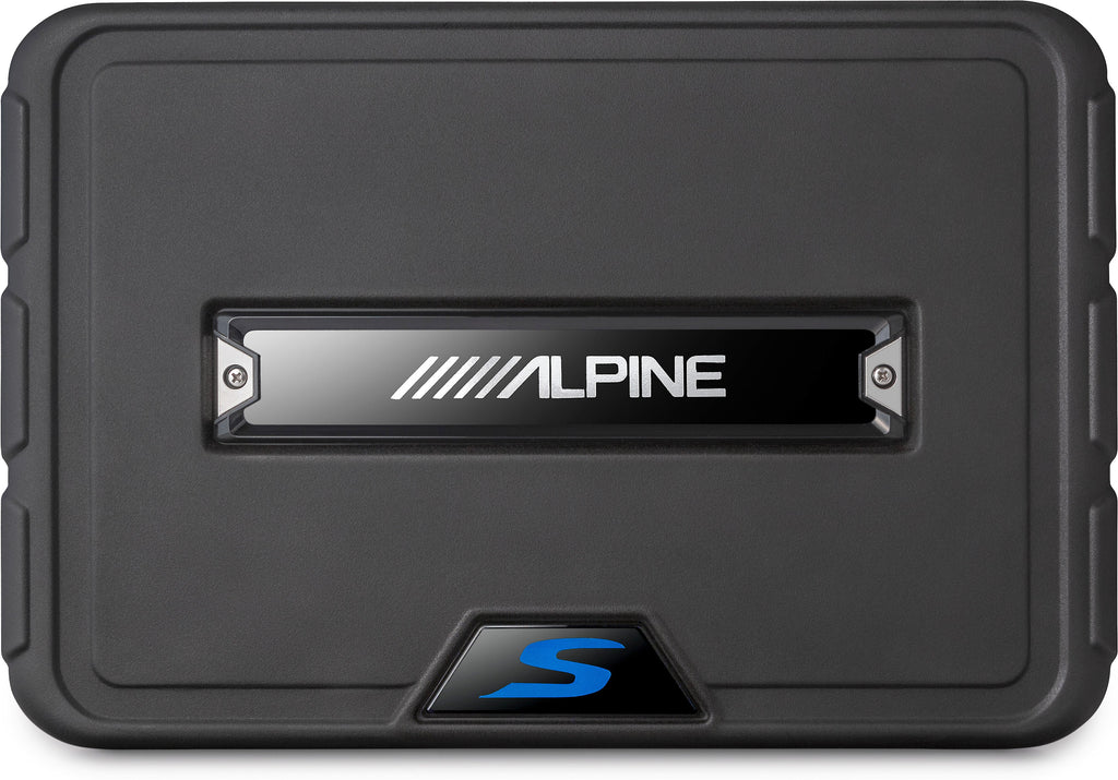 Alpine SS-SB10 Single 10” S-Series Shallow Preloaded Subwoofer Enclosure Bundle
