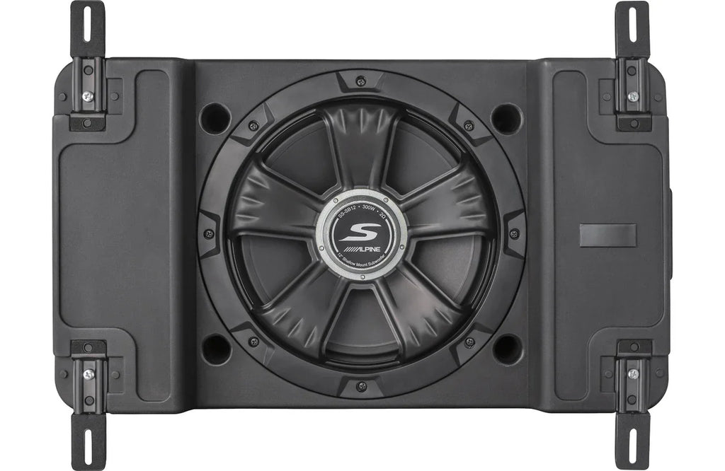 Alpine SS-SB12 Single 12” S-Series Shallow Preloaded Subwoofer Enclosure Bundle