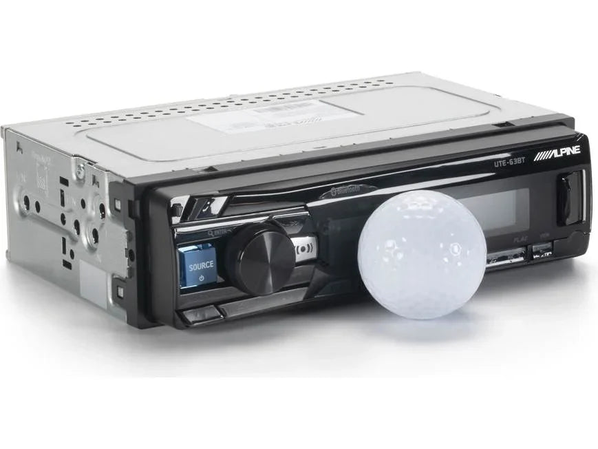 Alpine UTE-63BT Single-DIN Shallow-Chassis Bluetooth Digital Media Receiver