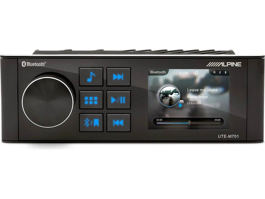 Alpine UTE-M701 2.8" Single DIN Digital Media Marine Receiver Bluetooth (Non-NMEA)