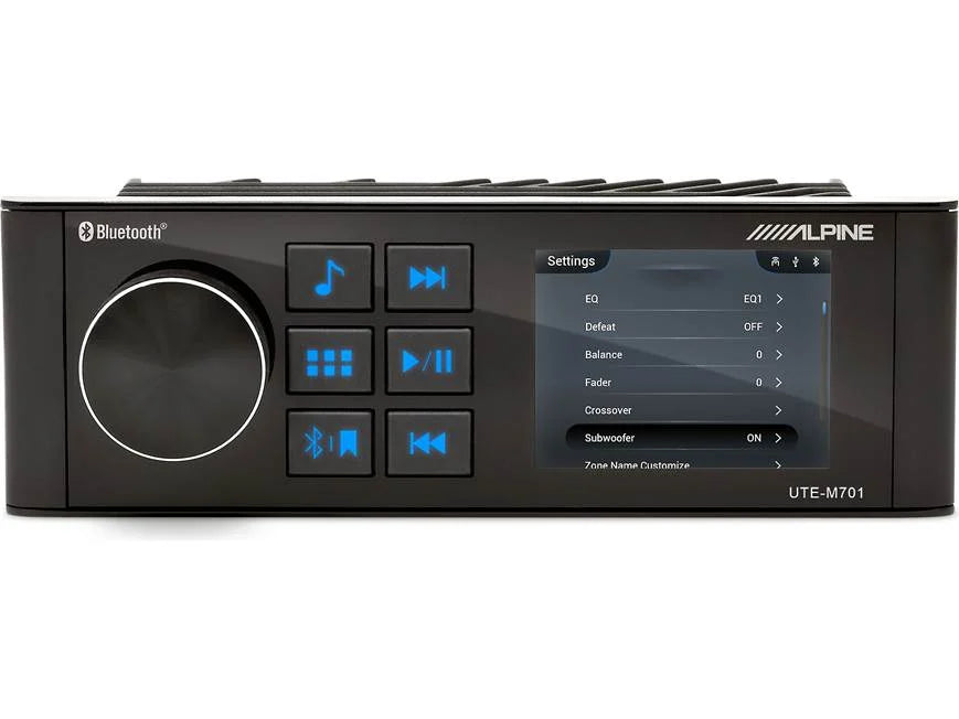 Alpine UTE-M701 2.8" Single DIN Digital Media Marine Receiver Bluetooth (Non-NMEA)