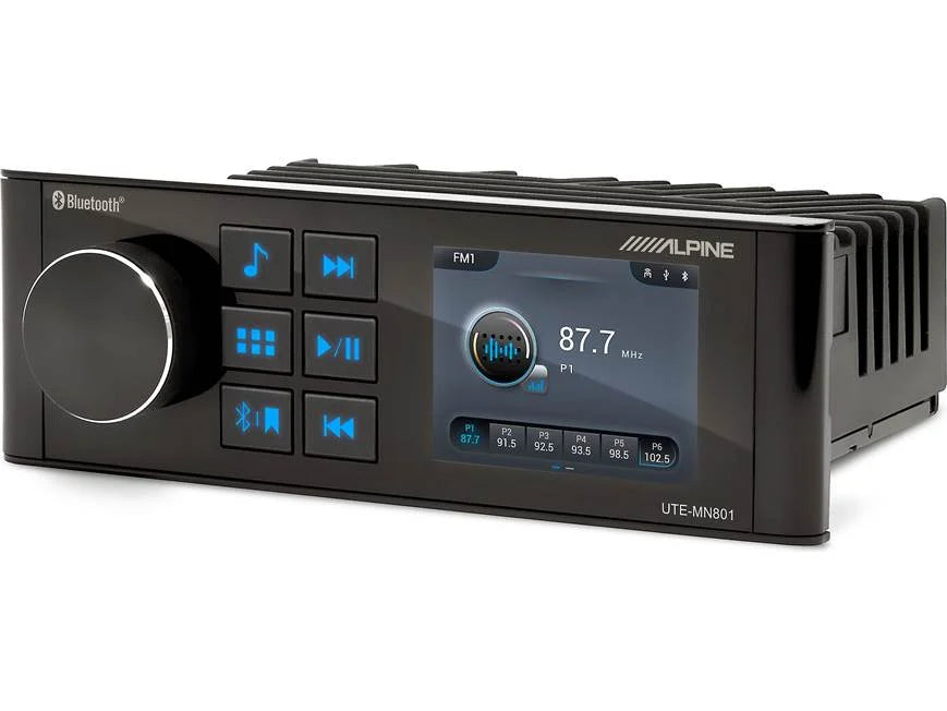 Alpine UTE-MN801 2.8" Single DIN Digital Media Marine Receiver Bluetooth (NMEA 2000)