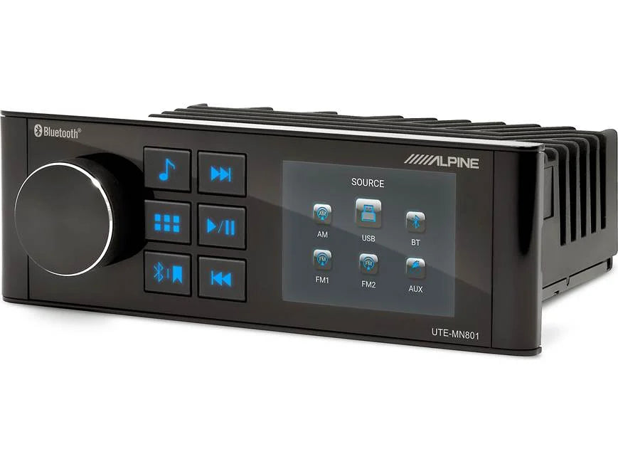 Alpine UTE-MN801 2.8" Single DIN Digital Media Marine Receiver Bluetooth (NMEA 2000)