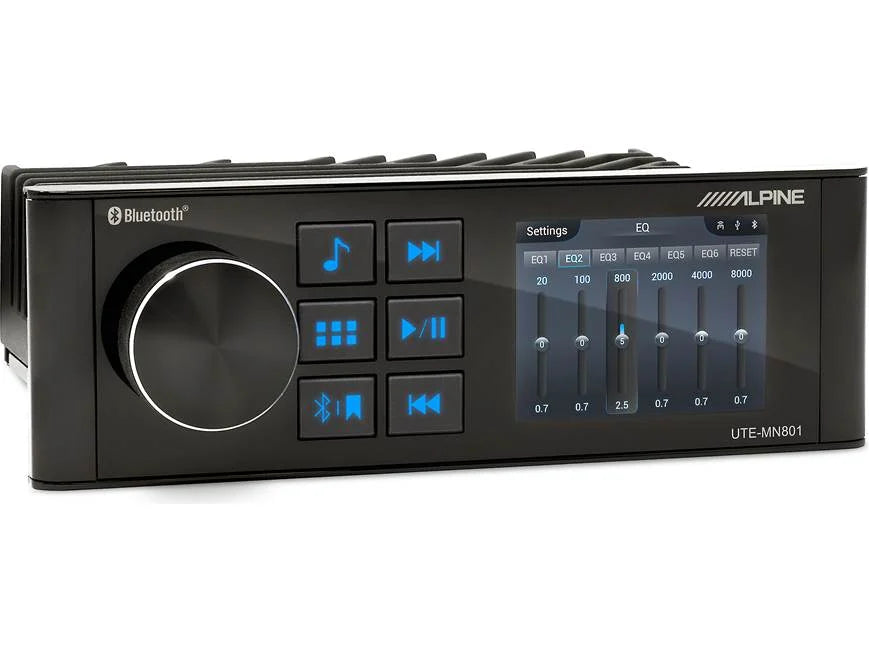 Alpine UTE-MN801 2.8" Single DIN Digital Media Marine Receiver Bluetooth (NMEA 2000)
