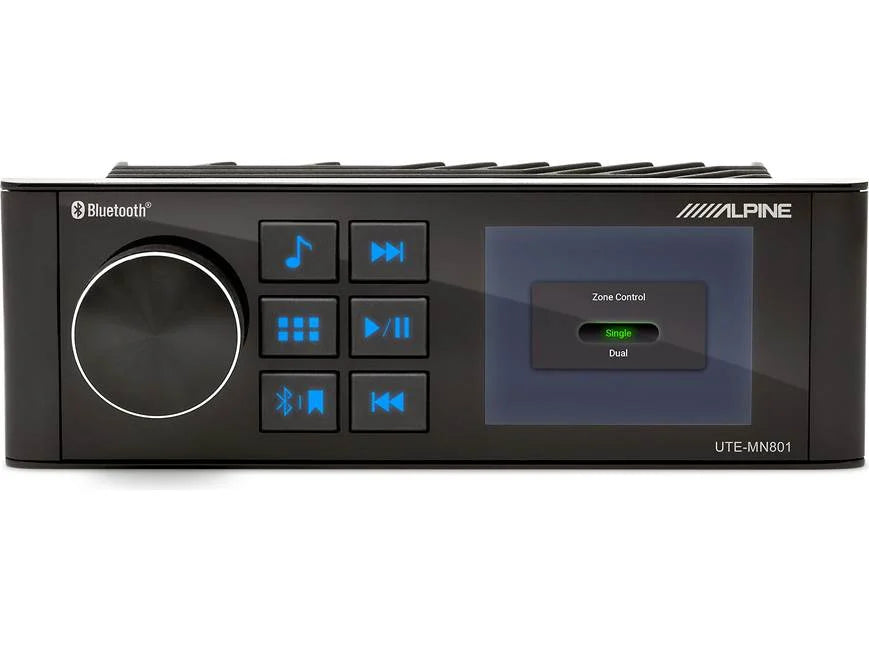 Alpine UTE-MN801 2.8" Single DIN Digital Media Marine Receiver Bluetooth (NMEA 2000)