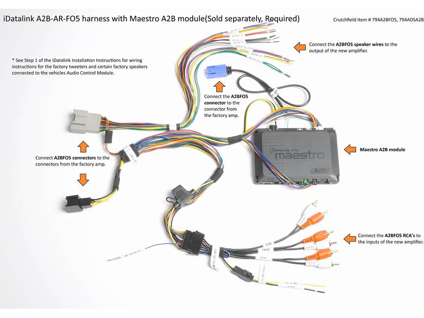 iDatalink Maestro A2B-AR-FO5 Wiring Harness