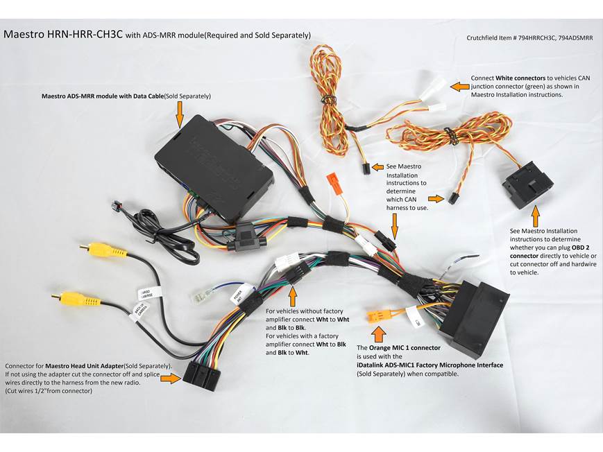 iDatalink Maestro HRN-HRR-CH3 Wiring Harness