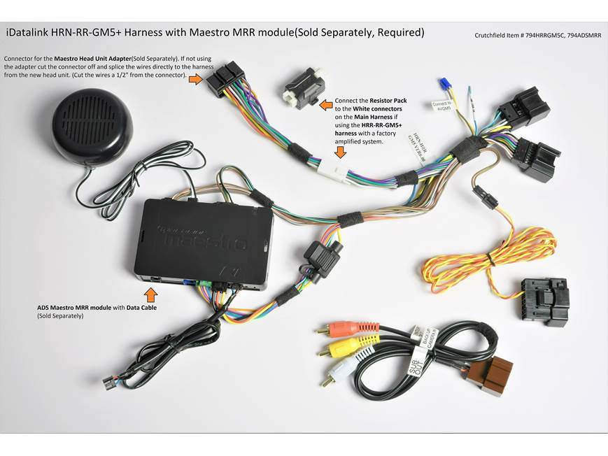 iDatalink Maestro HRN-HRR-GM5 Vehicle-specific Harness