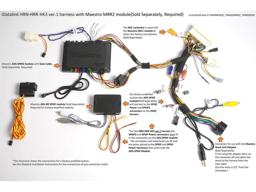 iDatalink Maestro HRN-HRR-HK3 Vehicle-Specific Harness