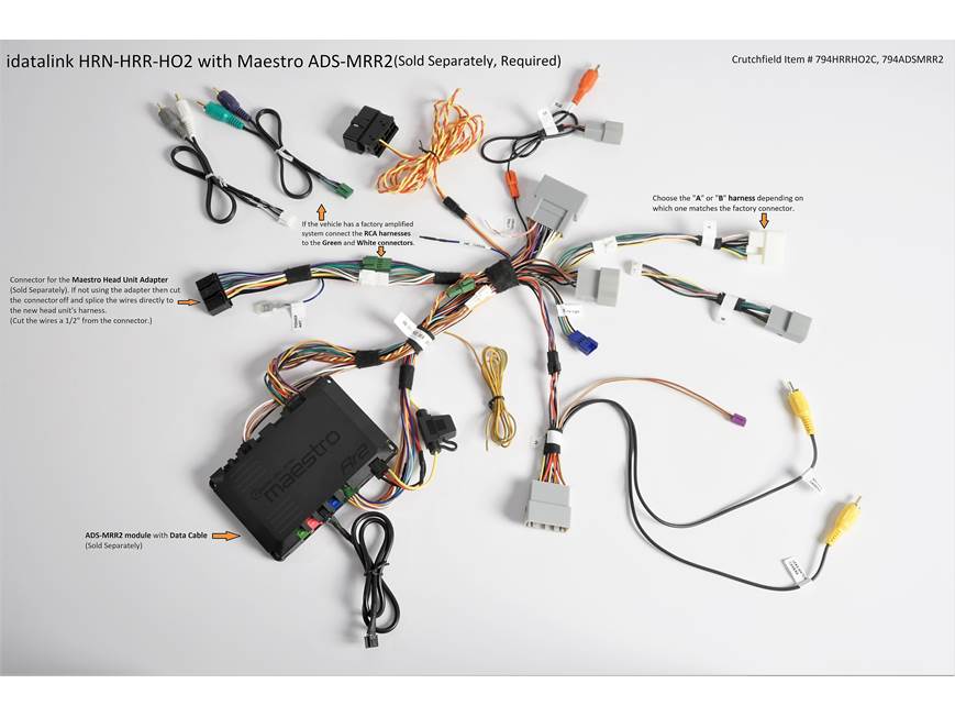 iDatalink Maestro HRN-HRR-HO2 Vehicle-specific Harness