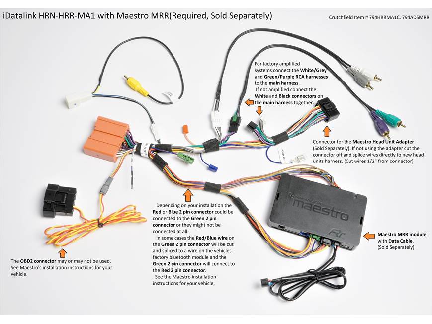 iDatalink Maestro HRN-HRR-MA1 Vehicle-specific Harness