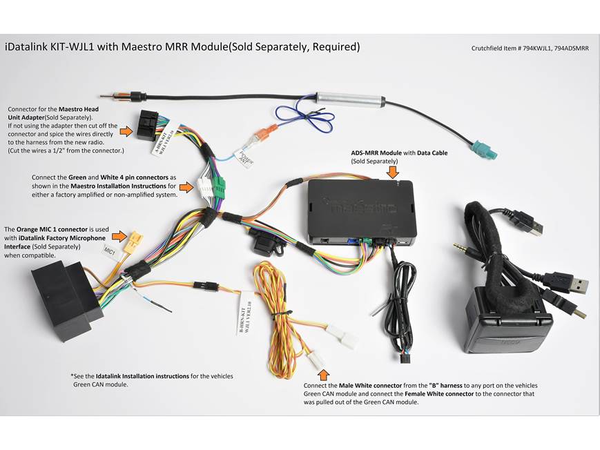 iDatalink Maestro KIT-WJL1 Dash and Wiring Kit