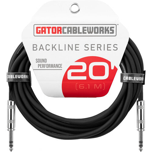 Gator CableWorks GCWB-BPC-20 1/4" Male to 1/4" Male Balanced Patch Cable (20')