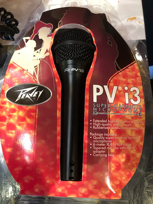 Peavey PVI 3 Super Cardioid Unidirectional Dynamic Vocal Microphone with XLR Cable