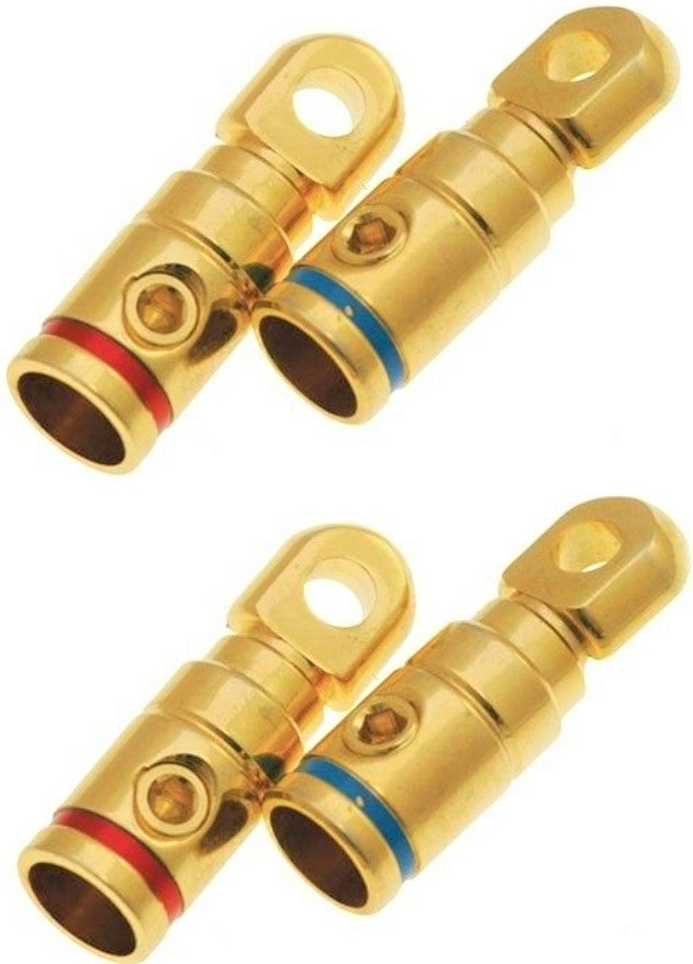 Absolute GRT102-4 2 Pair 2 Gauge Gold Power Ring Terminal