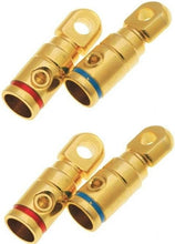 Charger l&#39;image dans la galerie, Absolute GRT100-4 2 Pair 1/0 Gauge Gold Power Ring Terminal