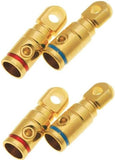 Absolute GRT100-4 2 Pair 1/0 Gauge Gold Power Ring Terminal