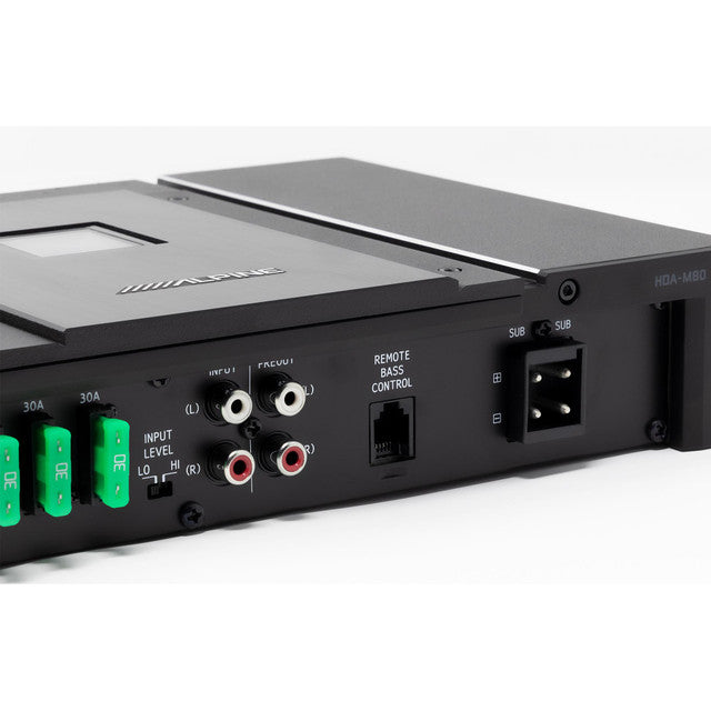 Alpine HDA-M80 Mono Subwoofer Amplifier 800W Bundle
