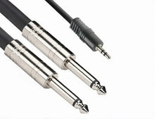 Load image into Gallery viewer, MR DJ CEQY12 12FT 3.5mm (1/8") TRS Stereo to Dual 1/4" TS Mono Audio Cable