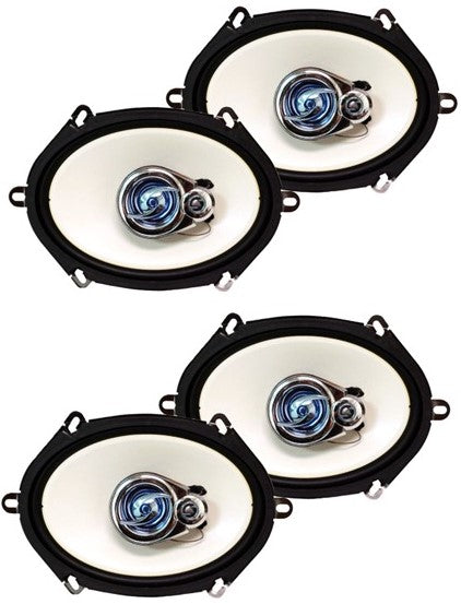 2 Pair Absolute HQ573 5x7" 6x8" 3-Way 420W HQ Series Coaxial Car Speakers