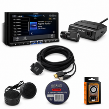 Load image into Gallery viewer, Alpine iLX-507 + KCU-315UH USB/HDMI Extension Cable + DVR-C320R Dash Camera + Absolute Accessory Bundle