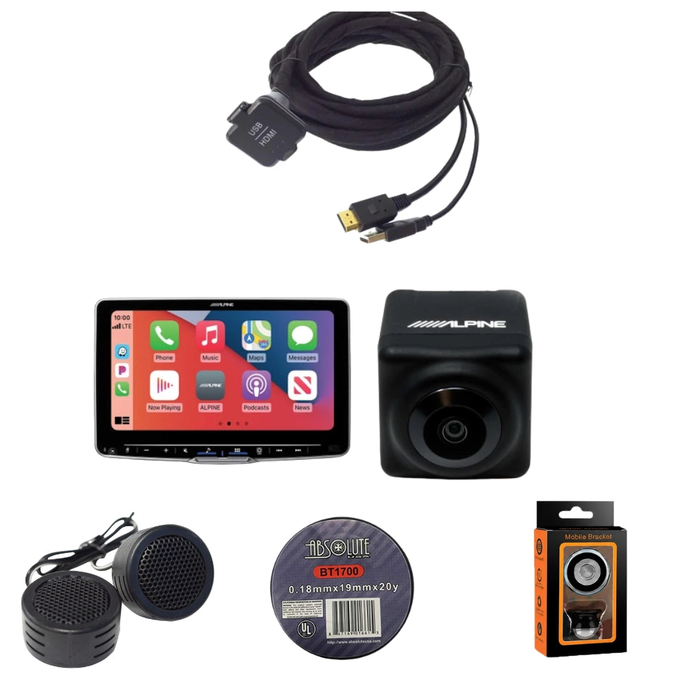 Alpine iLX-F509+KCU-315UH+HCE-C1100 Halo9 USB / HDMI Extension Cable with Back Up Camera