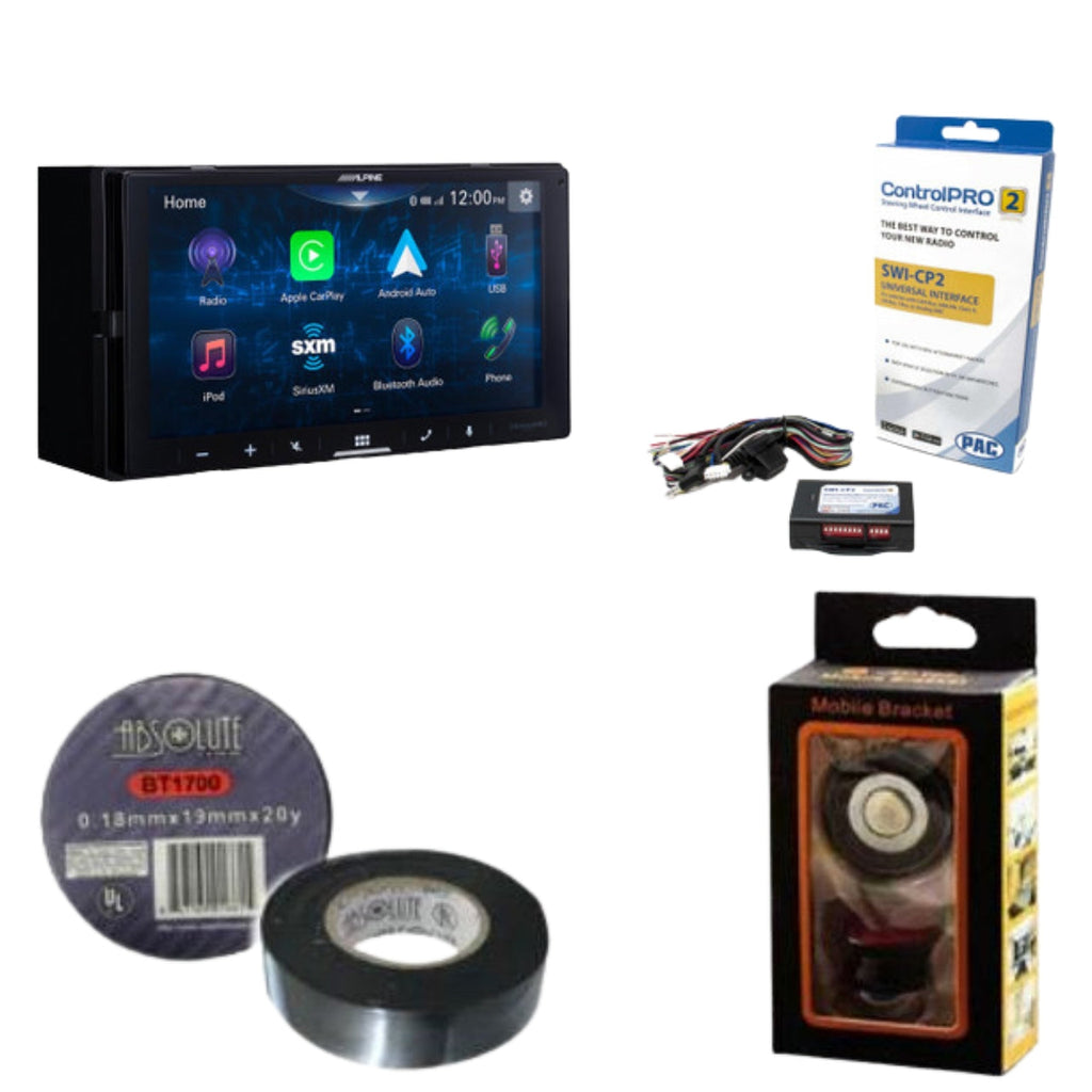 Alpine iLX-W670-S 7-inch Ultra-Shallow Digital Multimedia Receiver with SWC Adapter