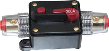 Load image into Gallery viewer, Absolute ICB200-02 200 Amp Circuit Breaker 0/4 AWG Inline Manual Reset Fuse Holder