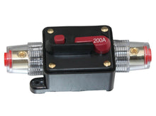 Load image into Gallery viewer, 2 Absolute ICB200 200 Amp Circuit Breaker 4/8 AWG Inline Manual Reset Fuse Holder