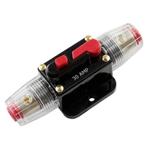 Load image into Gallery viewer, 2 Absolute ICB30 30 Amp Circuit Breaker 4/8 AWG Inline Manual Reset Fuse Holder