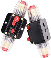 Load image into Gallery viewer, Absolute ICB60 60 Amp Circuit Breaker 4/8 AWG Inline Manual Reset Fuse Holder
