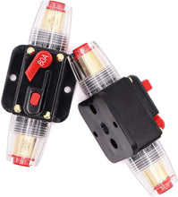 Load image into Gallery viewer, Absolute ICB80 80 Amp Circuit Breaker 4/8 AWG Inline Manual Reset Fuse Holder