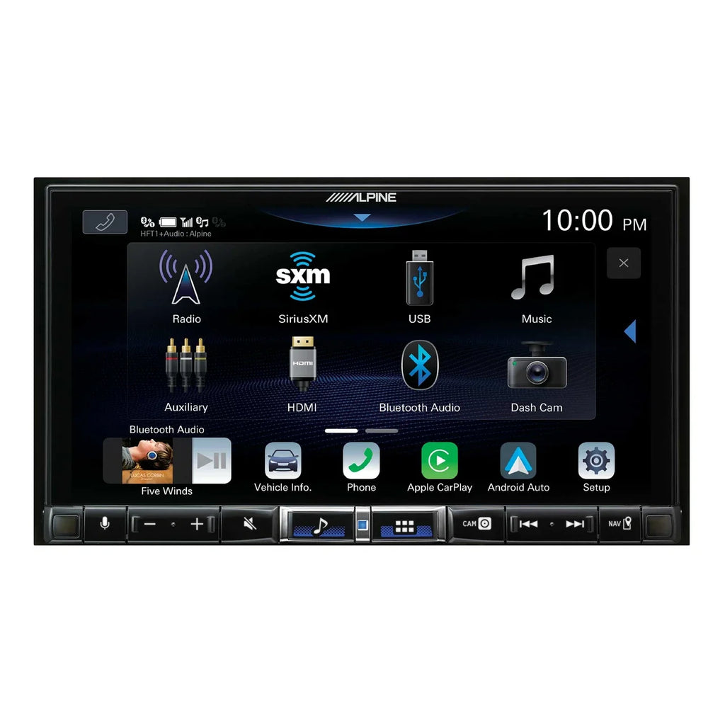 Alpine iLX-507 + KCU-315UH USB/HDMI Extension Cable + DVR-C320R Dash Camera + Absolute Accessory Bundle