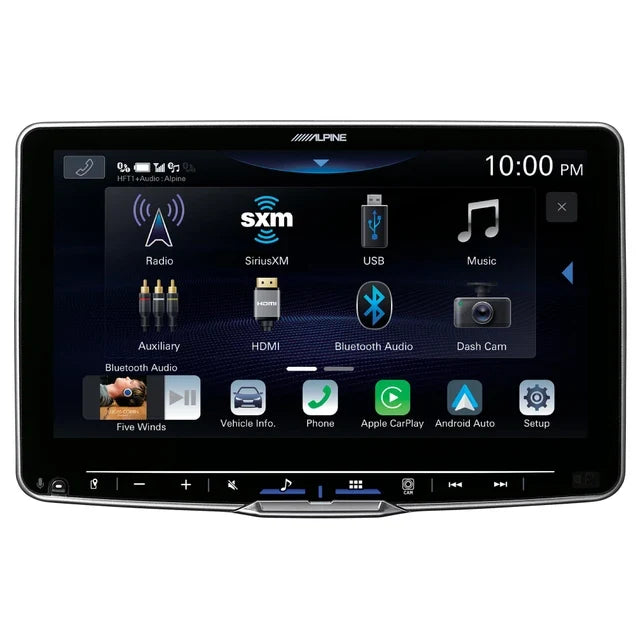 Alpine ILX-F509+KTX-C10LP+HCE-C1100 9" Receiver Android CarPlay + Frame Back Up Cam