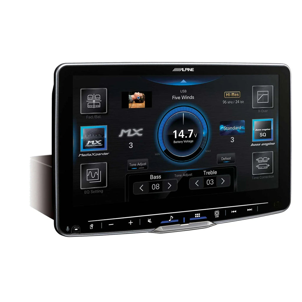 Alpine ILX-F509+KTX-C10LP+HCE-C1100 9" Receiver Android CarPlay + Frame Back Up Cam