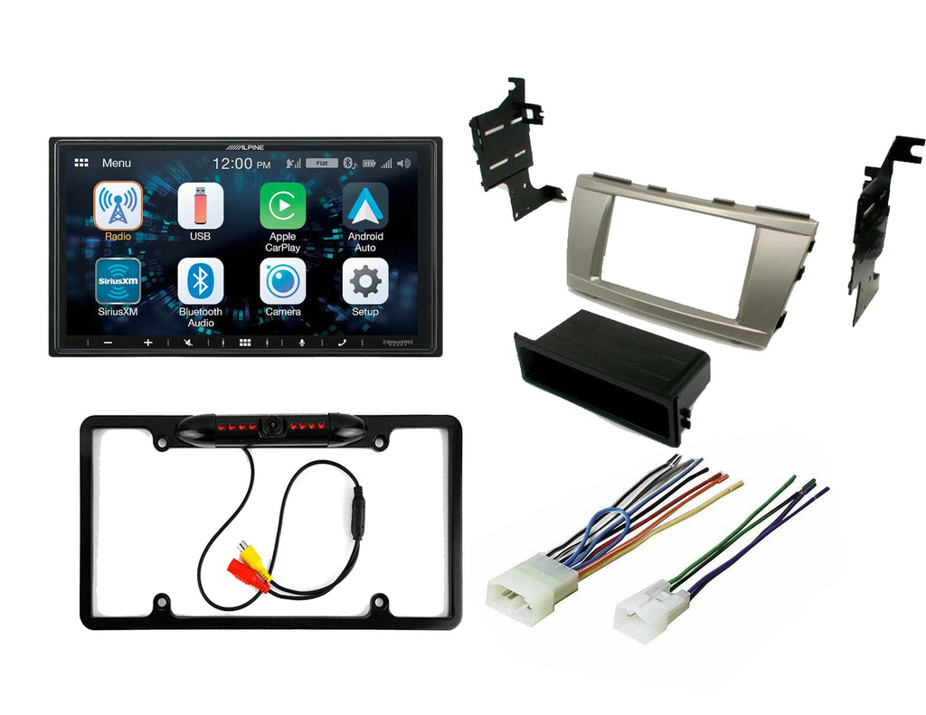 Alpine iLX-W670 7" Car Radio Stereo + install Kit for 2007-2011 Toyota Camry & Absolute Rear View Camera
