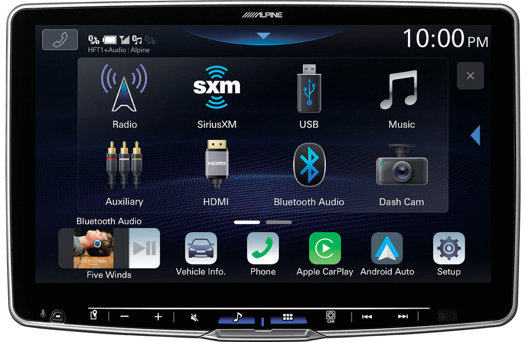 Alpine ILX-F511 Halo11 11" Multimedia Receiver +DVR-C320R Dash Camera +Bullet Camera