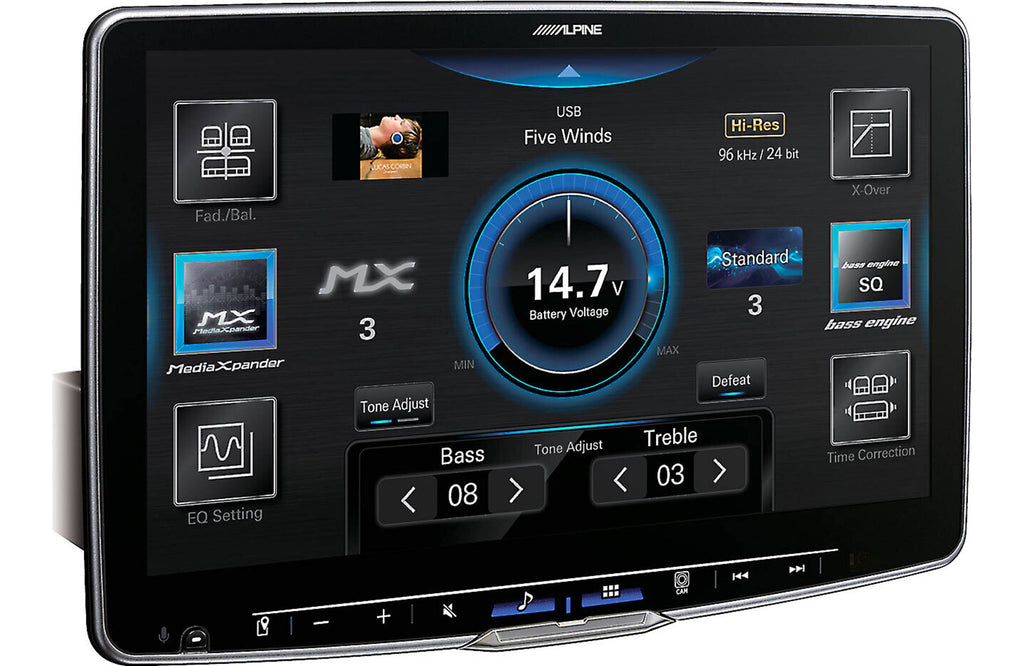 Alpine ILX-F511 Halo11 11" Multimedia Receiver +DVR-C310R Dash Camera +Bullet Camera