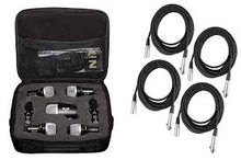 Charger l&#39;image dans la galerie, Cad Audio Stage7 Premium 7-Piece Drum Instrument Mic Pack with Vinyl Carrying Case + 4 On Stage Microphones Cables