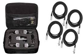 Cad Audio Stage7 Premium 7-Piece Drum Instrument Mic Pack Vinyl Carrying Case + 4 Microphones Cables