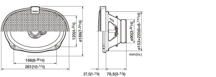 Clarion CLRSE6934R 6" X 9" 3-Way Speaker System