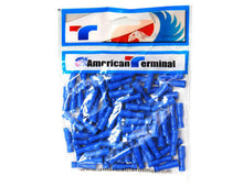 Load image into Gallery viewer, American Terminal E-BVLFBV100 14/16 Gauge Female Vinyl Solderless Crimp Bullet Plug Connectors, Blue