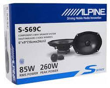 Load image into Gallery viewer, Alpine S-Series S-S69C 6&quot;X9&quot; 2-Way Component Speaker &amp; S-S40 4&quot; Coaxial Speakers